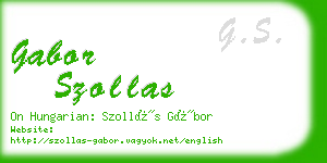 gabor szollas business card